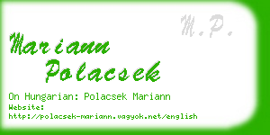 mariann polacsek business card